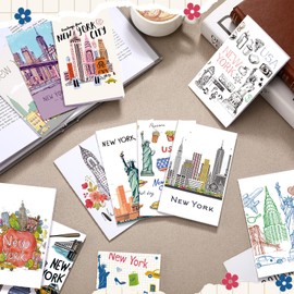 Sherr 48 Pcs American City Mini Notebook Journals Bulk Souvenirs and Gifts Notepad for Traveler Gift(New York Theme)
