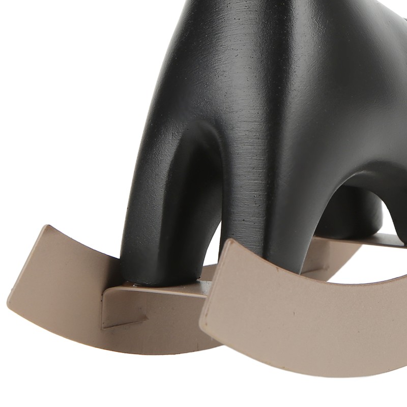 Rocking Horse Statue Black Small 13.5x4.5x14.5cm/5.3x1.8x5.7 Decorative Horse Sculpture Crafts