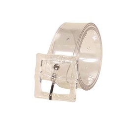 GORGLITTER Women's Clear Belt Transparent PVC Waist Belt Dressy Cowgirl Belts Transparent suit waist size:25.6-29.5"