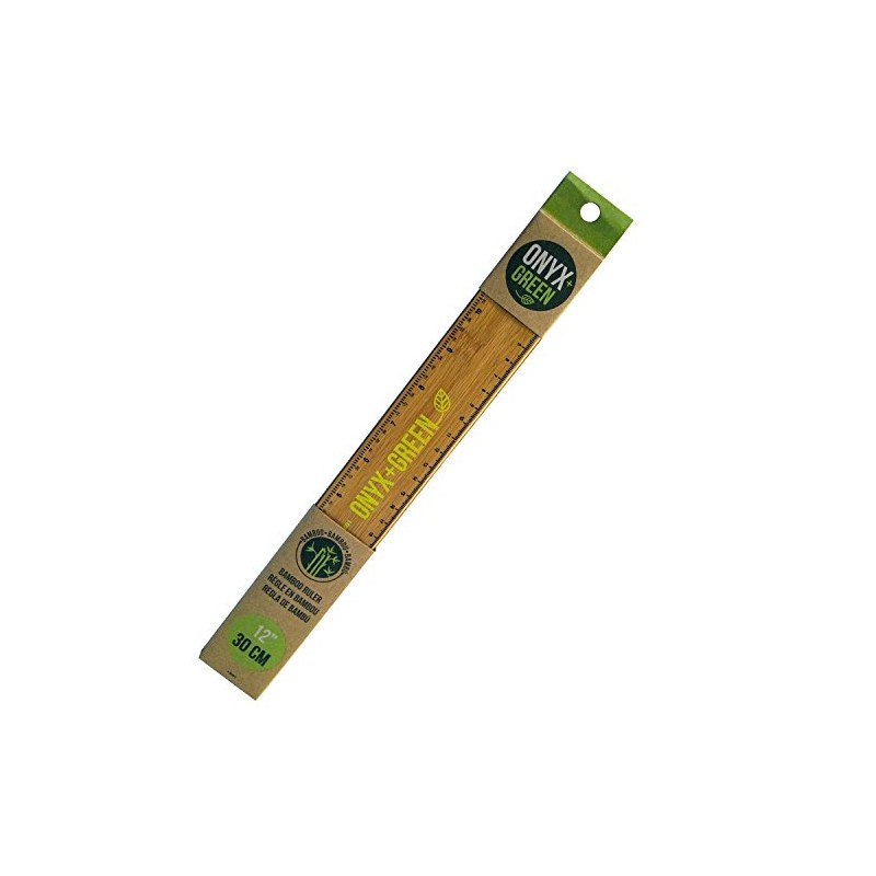Onyx & Blue 12-Inch/30 cm Ruler, Bamboo (3001)