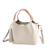 Nano Women's Handbag, Tote Bag, Shoulder 2-Way Inner Bag, beige/orange