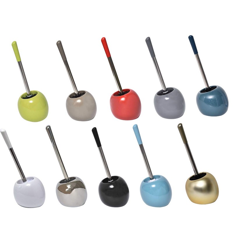 EVIDECO Bathroom Free Standing Toilet Bowl Brush and Holder PISE,