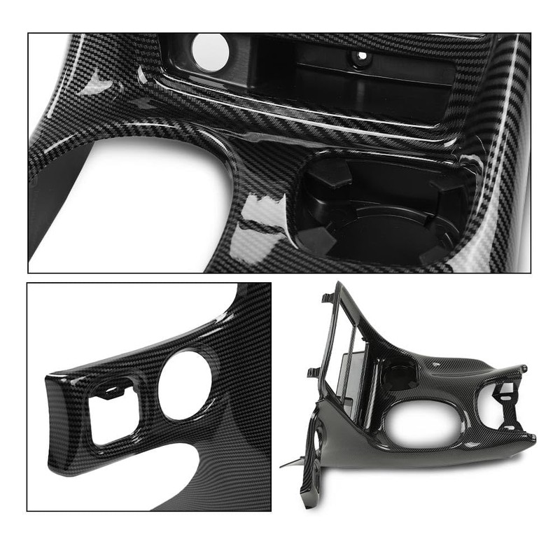 CHEDA Double Din Radio Center Dash Bezel Kit Carbon Fiber