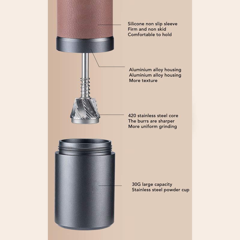 Coffee Manual Grinder Ergonomic Uniform Grinding Easy Operation Handheld Coffee