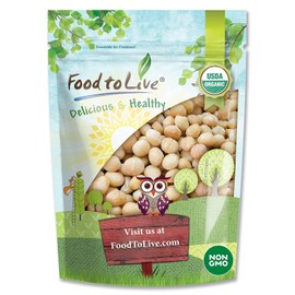 Food to Live Organic Whole Macadamia Nuts, 8 Ounces – Non-GMO, Raw, Shelled, Unsalted, Kosher, Vegan, Bulk. Keto Snack. Buttery Flavor. Good Source of Fiber, Healthy Fats. Perfect for Desserts.