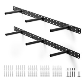2pcs Floating Shelf Bracket Heavy Duty Hidden Metal Brackets for Shelf,Invisible Shelves Hardware Without Jig (34" x 6" x 1.5" Without Tools)