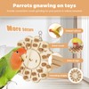 Bird Chew Toy - Hanging Wooden Feeder Toy with Corks