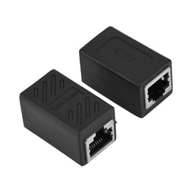 Cuifati Acoplador Ethernet RJ45, Adaptador Extensor de Cable Ethernet, Conector LAN En Línea Acoplador Hembra a Hembra, 2 Pack
