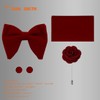 Dan Smith Suede Party Oversized Bow Ties Plain Oversized Bowtie