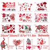 Mauts 9 Sheet Valentines Decorations Window Clings Decorations, Valentines Day