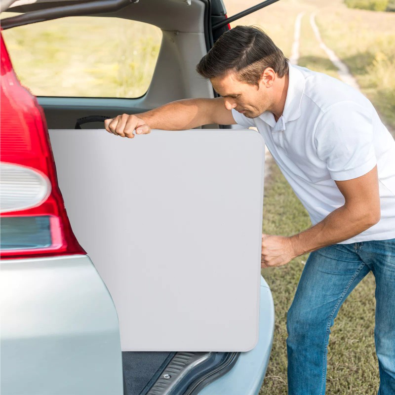 Segawe 2PCS Folable Table 8FT Dining Table w/Handle Lock Picnic