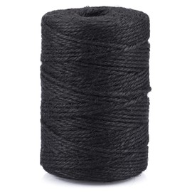 Black Twine,328 Feet Jute Twine String,2mm Colour Packing String Gift Twine for DIY Craft,Wrapping,Gardening Applications