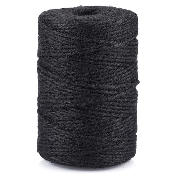 Black Twine,328 Feet Jute Twine String,2mm Colour Packing String Gift