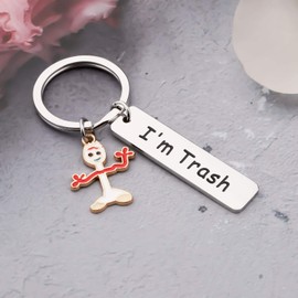 Forky Gift Forky Keychain Forky I'm Trash Keychain Inspiration Gift (trashKS)