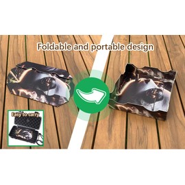 Portable Disposable Cigar Ashtray ，Foldable Design, Heat-Resistant Material ，Wide Slot Fits All Cigar Sizes ，suit for Outdoor cigar ashtray,Travel & Outdoor present for Men(4pcs&12 * 12 * 3cm)