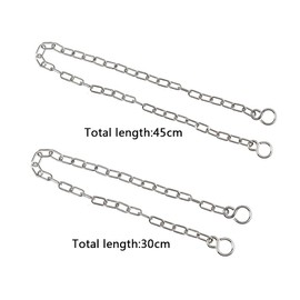 UYUYong 2PCS Bath Plug Chain Strong Chrome Link Type Bath Chain with S Hook Bath Chain Link Chrome for Bathroom/Kitchen Basin Bath Supplies- 45/30cm