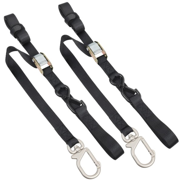 EXVITAL Motorcycle Tie Down Straps with Swivel Carabiner Hook 1.1"×8'