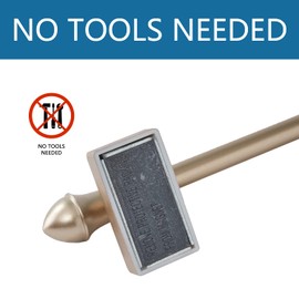 Magnetic Curtain Rods 4 Pack for Metal Doors and Windows, Multi-Use Adjustable Magnetic Rods for Small Windows Cafe Sidelight and Iron Steel Places (Adjust from 9 to 16 Inch, Gold)