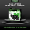 SWANLAKE 9PCS 1/2" Metric Impact Socket Set, Spindle Axle Nut