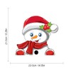 Christmas Snowman Peeking Stickers Christmas Elves Reindeer Car Window Bumper