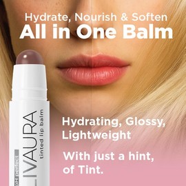 LIVAURA Tinted Lip Balm pH Activated Colored LipBalm, Hydrate, Glossy, Lightweight, Moisturize & Tint with Shea Butter, tinted lip balm for women, Premium Quality, Made in the USA (Mahogany)