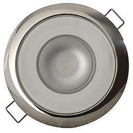 Lumitec Mirage SS Polished Bezel Exterior and Interior Flush Mount LED Down Light White Dimming Blue Dimming 113111
