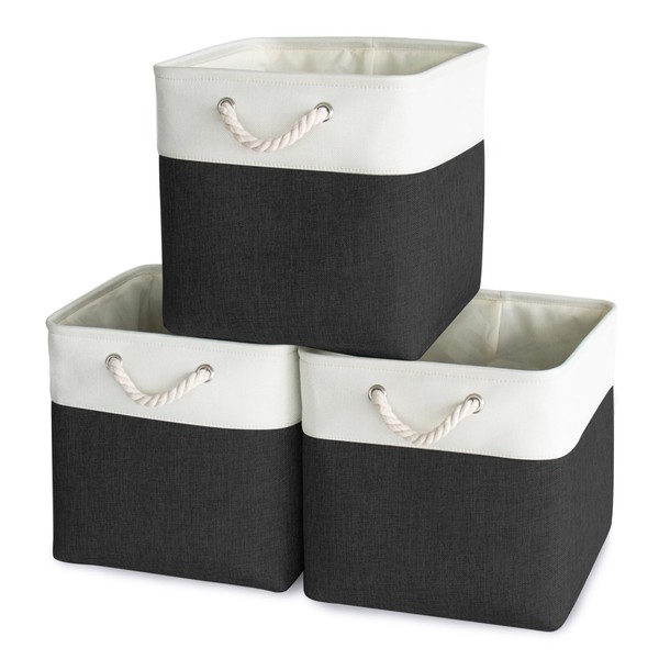 HOdo Home Fabric Storage Bin with Drawstring Closure and 2