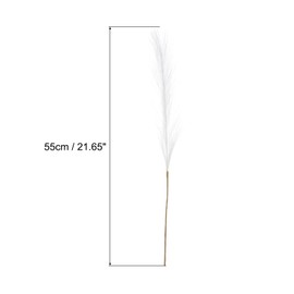 MECCANIXITY 18Pcs Faux Pampas Grass,21"/55cm Fluffy Fake Pampas Grass Decor Tall Artificial Pampas Grass for Living Room Party Wall Vase Wedding Decoration,Cream