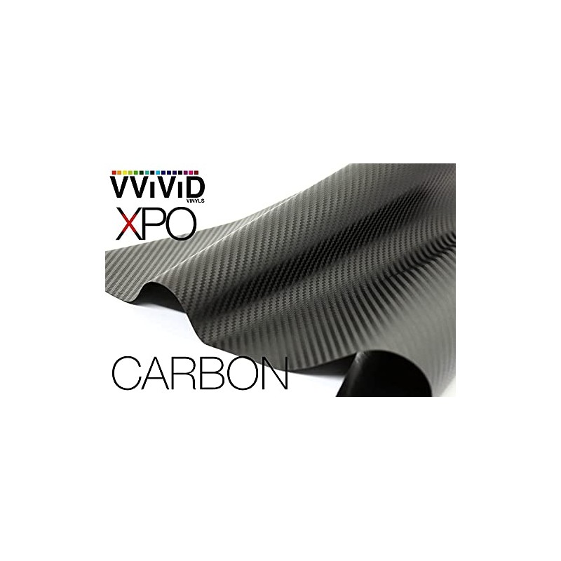 VVIVID XPO Black Carbon Fiber Car Wrap Vinyl Roll with