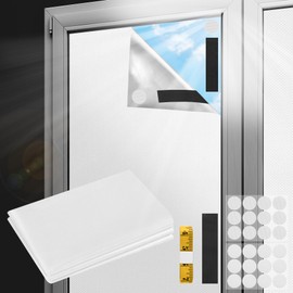 Blackout Blinds Shade for Bedroom Window 79"x57"-100% Blackout Window Cover Paper Film Portable Travel Blackout Curtains Temporary Blind Screen Darkening Fabric for Baby Nursery No Drill Cut to Size