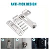 ZiYuya Flip Sliding Door Lock, Stainless Steel Door Bolt Latch