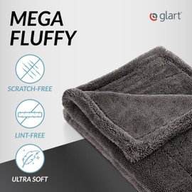 Glart Set Twist Car Drying Cloths XXL - Premium 80x55cm and 60x40cm microfiber towels for scratch-free drying. Large drying towel for cars and motorcycles
