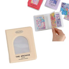 BLOOPIC Small Card Folder, Card File, 1 Pocket, Holds 40 Cards, Trading Card Files, Storage Books, Photo Holder, Super Cute, Double-Sided Collection, Photos, Celebrity Cards, My Little Pony Cards