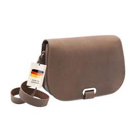 Thielemann braune Damen Handtasche Marseille Made in Germany, Umhängetasche aus Leder, Abendtasche, Echtleder Tasche zum Umhängen, Crossbody Bag, Ledertasche zum Ausgehen