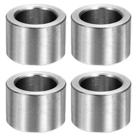 MECCANIXITY 4pcs M16 Metal Spacers, M16 IDx24mm ODx15mm Length Stainless Steel Spacer Round Unthreaded Standoff Bushing Plain Finish for Screw Bolts, Silver 16x24x15mm