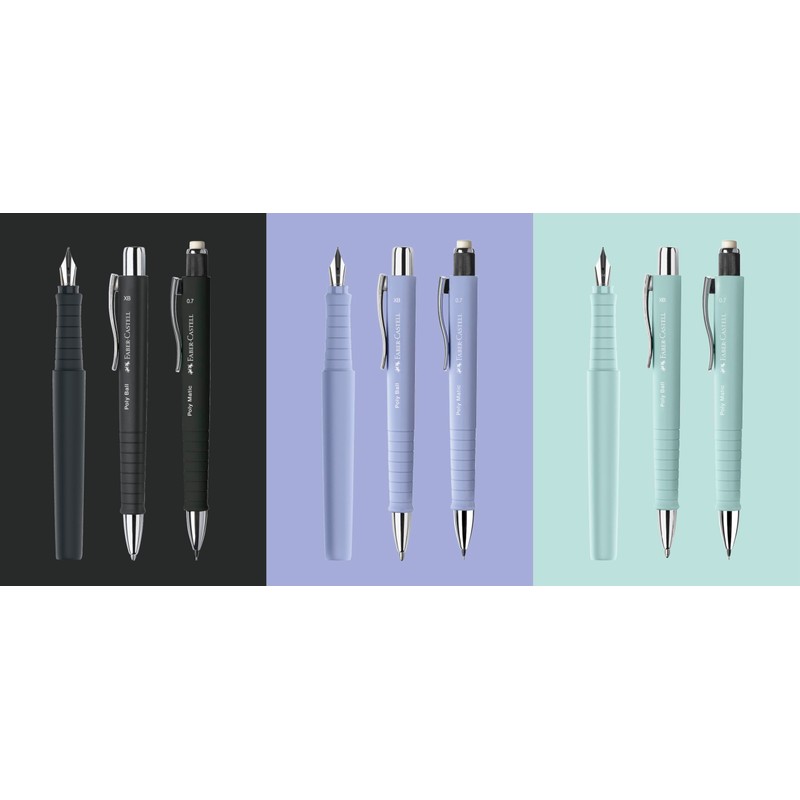 Faber-Castell 205260 Mechanical Pencil Poly Matic Black, 5 Pencils, 0.7