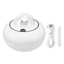 Mini Humidifier Cute Cat Sculpture Portable Quiet Desktop Air Humidifier for Home Office USB Plug in White