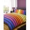 Soho Multi Stripe Duvet Cover Quilt Bedding Set, Blue Purple