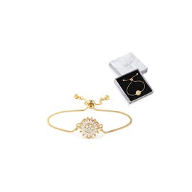 Spinning Sunflower Bracelet for Women 7"-8" Adjustable Flower Fidget Bracelets for Tiny Wrist Sparkly Rhinestone Anxiety Bracelet Sunflower Statement Bracelets Worry Relieving Jewelry Accessories (Gold)