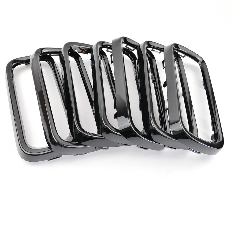 XBEEK Glossy Black Front Grille Clip-in Grill Insert Rings for
