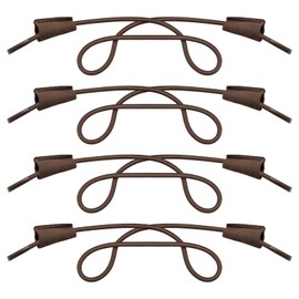 Endoto 2 Pairs Shoelaces for Hey Dude Elastic Strings Replacement Laces Shoes(Color:Chocolate,Size:14Inch)