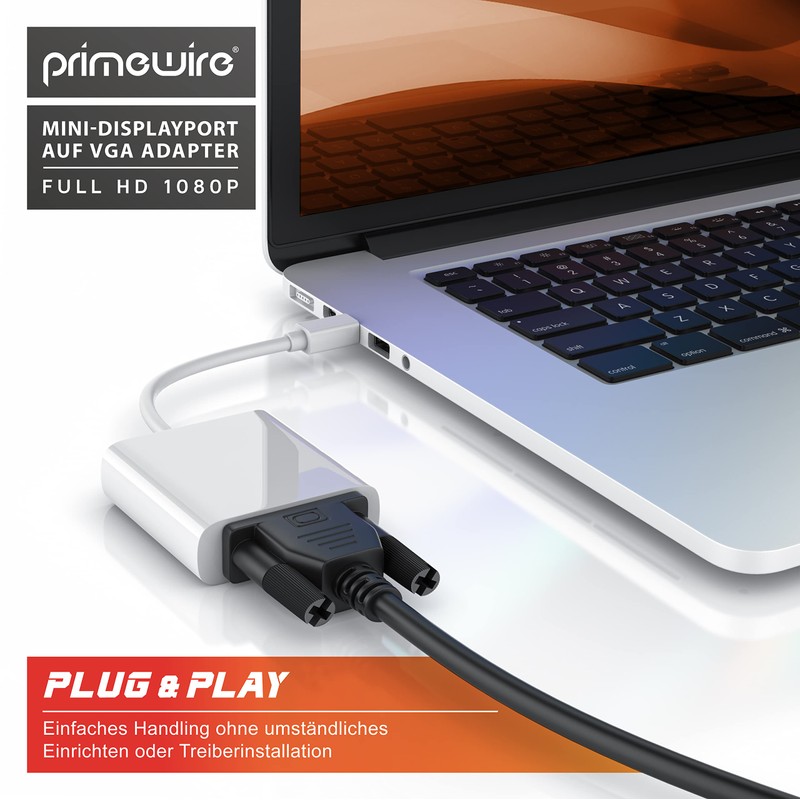 CSL Mini DisplayPort to VGA Adapter Full HD for Apple