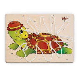 Dida - Schnürspiel Schildkröte - Das Fädelspiel Mit Schnürsenkel Zur Förderung Der Feinmotorik Der Kinder - Aktivitäten Montessori Für Kindergärten Und Vorschulen