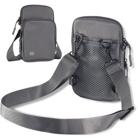 GR69N Mini Sling Bag Fanny Pack Small Crossbody Bags for Women Men,Waterproof RFID Blocking Passport Holder for Travel,Multi Position Travel Purse Womens Mens Crossbody Bag-Dim Grey