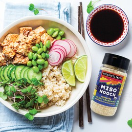 Wilderness Poets, Miso Nooch - 100% Dried Organic Chickpea Miso Umami Seasoning - Sprinkle on Everything. Organic, Vegan, Soy Free, Probiotic Rich - 2.25 Ounce (Pack of 3)