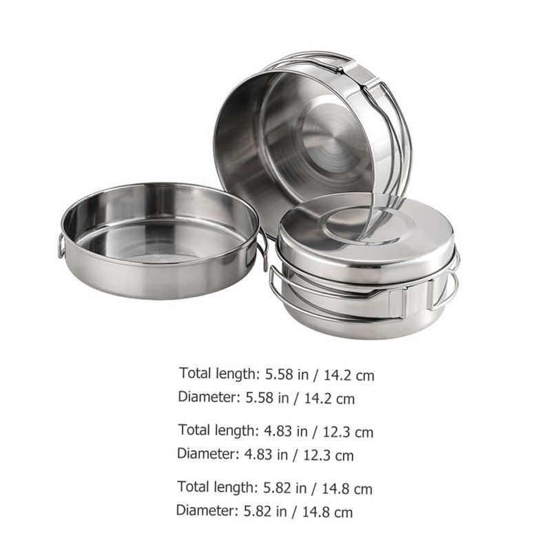 Mipcase 1 Set Outdoor Camping Cookware Portable Stainless Steel Kitchen
