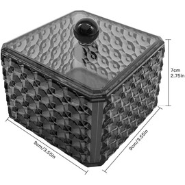 Qtip Holder, Cotton Ball Holder, Qtip Cotton Swab Dispenser Holder, Clear Acrylic Cotton Pad Container,Holder for Cotton Swabs,Makeup Sponges,Hair Band - Brushed Nickel 1PCS