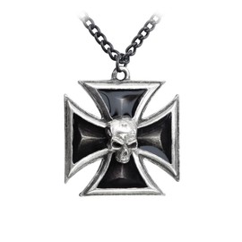 Alchemy Gothic (Metal-Wear) Black Knight's Cross Pendant