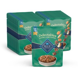 Blue Buffalo Delectables Natural Wet Dog Food Topper, Lamb Dinner 3oz (Pack of 24)