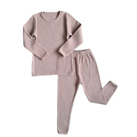 DreamBuy 20 Colours Ribbed Pyjamas / Tracksuit / Loungewear, Unisex, Boys’ and Girls’ Pyjamas, Baby Clothing, Pyjamas for Men and Women, Velvet mocha, 7-8 Jahre
